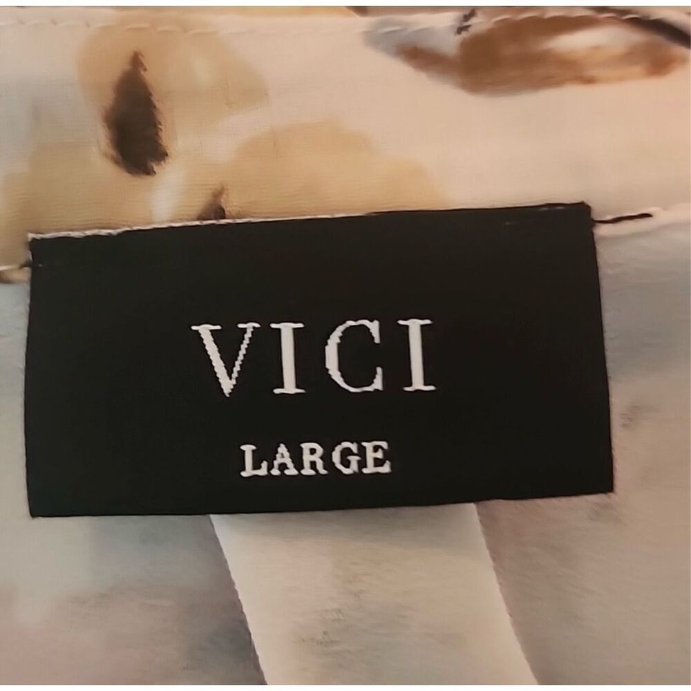 ✨Vici Vienne Floral Adjustable Balloon Sleeve Mini Sz Large Dress✨ - Picture 14 of 15